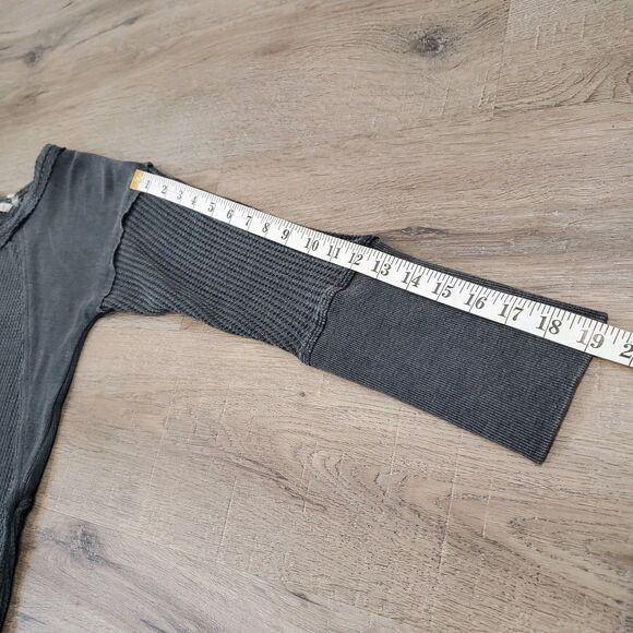 Soft Surroundings Thermal Waffle Knit Longsleeve Tunic S Gray Outdoors Grunge - Picture 9 of 11